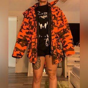 Orange and Black camo Winchester Coat